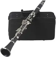 Silver 17 Keys Bb, Black Ebonite Clarinet, B Flat Clarinet, Professional Ebonite Bb Clarinet, With Case, Ebonite Material