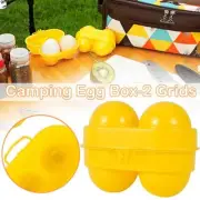 Outdoor Camping Portable Egg Storage Case Holder Plastic Container 2-Eggs A5S3
