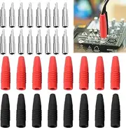 Loovisse Banana Socket 4 mm, Banana Socket Copper Insulated, Banana Plug Socket, Banana Plug Coupling, Insulated Socket Extender, for Speaker Amplifier Connection Socket (Black/Red) Pack of 16