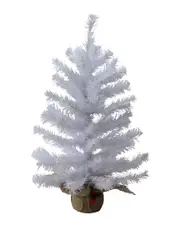 Northlight White Balsam Pine Artificial Christmas Tree in Burlap Base