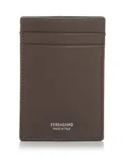 Ferragamo Leather Money Clip & Card Case
