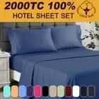 100% Hotel Soft Fitted Sheet Pillowcases Set S/Double/Queen King Bed Durable AU