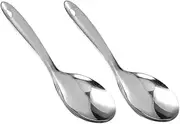 GRADENEVE 2pcs Stainless Steel Rice Serving Spoon Kitchen Rice Paddle Utensils Scooper Effortless Cleaning Comfortable Grip