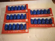 5 Boxes Of 6 Count Kmart C9 7W Blue Christmas Bulbs, 30 Bulbs Total