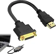 Bansusu 1 Pc DVI to HDMI Bi-Directional HDMI to DVI Cable High Speed Adapter Cable Support 1080P Full HD Adapter Compatible for Raspberry Pi Roku Xbox One PS4 PS3