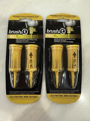 Brush-T Pro XLT Jumbo Friction Reducing Bristle Golf Tee 2-2 packs 4 Total