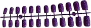 24 Pieces False Nails Artificial Nail Tips Eye-catching Fingernail Patch DIY Accessory Manicure Decoration for Women Girls, Purple