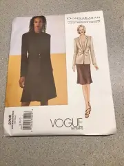 Vogue Pattern #2708 Donna Karan Misses Size 8-10-12 Jacket & Skirt Uncut