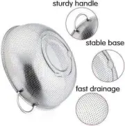 Stainless Steel Fruit Vegetable Strainer Sieve with Handle For Kitchen