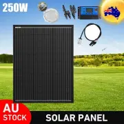 250W Solar Panel Kit 12V Generator Camping Power Battery Charger 30A Regulator