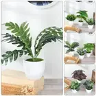 Fake Greenery Green Foliage Simulation Flowers Potted Artificial Plants Bonsai