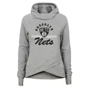 Outerstuff NBA Youth Girls Brooklyn Nets The Bridge Funnel Neck Hoodie