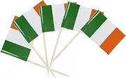 Tectsia St. Patrick's Day Irish Toothpick & Mini Flag Set - 100 Pcs Cupcake Toppers, Northern Ireland Designs, Party Decoration