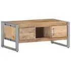Coffee Table 95x50x40cm Rough Mango Wood Lounge Sofa Side Living Room