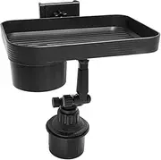 Car Cup Holder Tray,3 In1 Car Food Table Tray,Multi-Functional Dinner Plate,360° Rotating Car Cup Holder Platter,Table with Phone Holder,for Travel Road Essentials