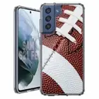 For Samsung Galaxy S20 S21 S23 S24 FE 5g TPU Case+Glass(Real Football)