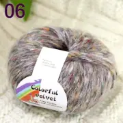Sale 1BallsX50g Fluffy Soft Colorful Mohair Rugs Shawls Blankets Crochet Yarn 06