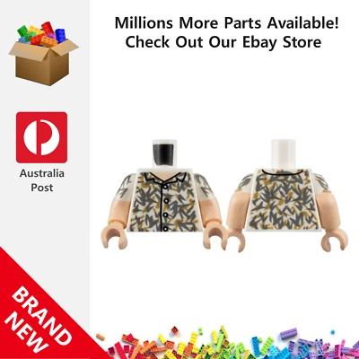 Genuine LEGO™ White Torso Shirt Light Nougat Neck 973 6353707 New