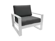 FurnitureOkay Manly Aluminium Outdoor Lounge Chair - White