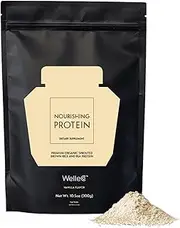 WelleCo Plant-Based Vanilla Nourishing Protein Powder, Organic Brown Rice & Pea Blend, 20.5 g Protein per Serving, Dairy-Free Supplement for Energy, Recovery & Daily Nutrition, 10.5 oz (300 g) jar