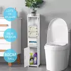 Bathroom Storage Cabinet Laundry Toilet Cupboard Assorted Shelf Drawer White Fur