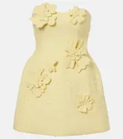 [Leo Lin] Leo Lin Rosario tweed bustier dress UK 16 yellow