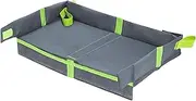 Compact Travel Table toddler - Portable Airplane Activity Tray with Paintbrush Slots, Spill-Proof for Crafts, Folding Organizer for Entertainment, Perfect for Most Vehicle Seats