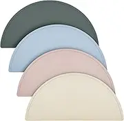 4 Packs Silicone Placemats for Baby Non Slip Placemats for Kids Toddlers Food Table Mats Portable Toddlers Place mats for Dining Table, 4 Colors(Gray, Apricot, Blue, Pink)