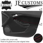 RED STITCH 2X FRONT DOOR TRIM COVERS FOR FORD FOCUS MK3 11-14 5DR JF1 (for: Ford)