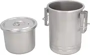 Camping Cooking Pot, 304 Stainless Steel Portable Steaming and Boiling Outdoor Cookware Set, Multifunction Pot with Lid, Hanging Buckle, for Outdoor Camping