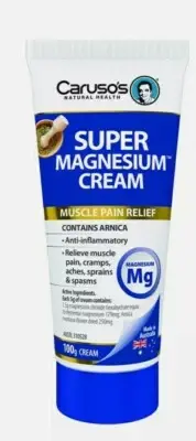 CARUSO'S SUPER MAGNESIUM CREAM 100G FOR MUSCLE PAIN RELIEF ACHES SPASMS HealthCo