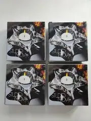 4 NIB Studio Nova Starbright glass votive holders with tea lights