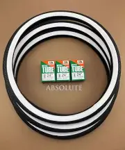 3 NEW GENUINE INNOVA S7 WHITEWALL TIRES IN 24 X 1-3/4 BRICK STYLE TREAD W/ TUBES