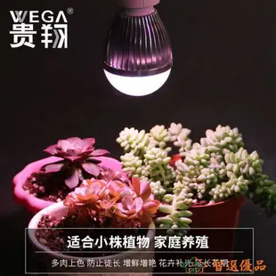 植物補光燈 貴翔 全光譜LED植物補光燈育苗草莓月季玫瑰花卉多肉室內生長燈 快速出貨