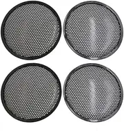 XYWHPGV 4pcs 8'' Black Metal Car Speaker Subwoofer Mesh Cover Protective Grill Replacement(66a16 980b6 a0e30 8405f ba499 f4f00