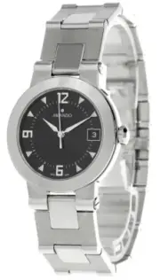 MOVADO VIZIO STAINLESS STEEL BLACK DIAL DATE MEN'S WATCH 1605695