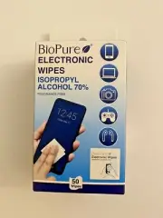 BioPure Electronic Cleaning Wipes Isopropyl Alchohol 70% fragrance free