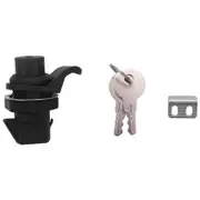 1 Set Locking Push Button Latch for Marine Boat Radio Box, Tool Box, Electronic Box, Motorcycle Glove Box Lock. Black