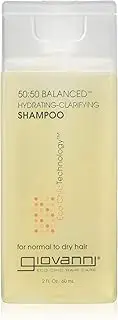 GIOVANNI 50:50 Balanced Hydrating, Clarifying MINI Shampoo for Normal to Dry Hair, 60 Milliliter