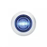 Universal 3 Blue LED Mini Clearance/Marker Light With Bezel - Clear Lens