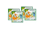 4x Crayola 22cm 40 Page Childrens Creative Sketchbook Drawing Paper White 36m+