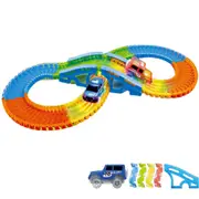 125pcs Race Tracks Car Glow In The Dark Flexible Car Set Gift for Boys Girl