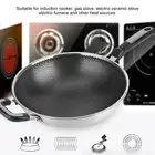 Full Screen 304 Stainless Steel Wok Uncoated Non-stick Pan Wok 32cm Induction Co