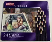 Derwent Studio Colour Pencils 24 Count Metal Tin SEALED Artists Pencils