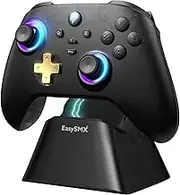 EasySMX PC Controller D05 Enhanced Wireless Bluetooth Controller with Hall Joysticks/Hall Triggers/RGB Lighting - No Stick Drift, No Dead Zone - Work for Windows PC, Android, Steam and Switch