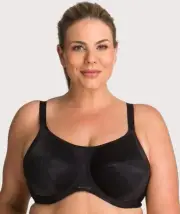 Elomi Energise Underwired Sports Bra - Black (Size 16D)