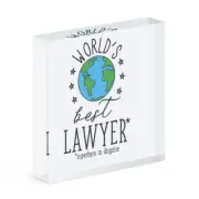 World's Best Lawyer Acrylic Photo Block Frame Funny Favourite Solicitor Law