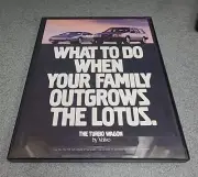Volvo Turbo Wagon 1991 Print Ad Framed 8.5x11