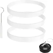 3 Pack Rubber Gaskets Replacement Seal White Ring for Nutri Ninja Blender