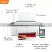 HP Deskjet 2722 All-in-1 Wi-Fi Printer/Copier/Scanner+AirPrint #67 Ink (7FR60A)